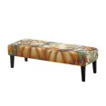thumbnail image 1 of Psesaysky Pumpkin Maple Hummingbird Elastic Band Dining Bench Covers, Breathable Polyester Spandex Fabric Dining Room Bench Slipcover for Home Hotel, 1 of 9