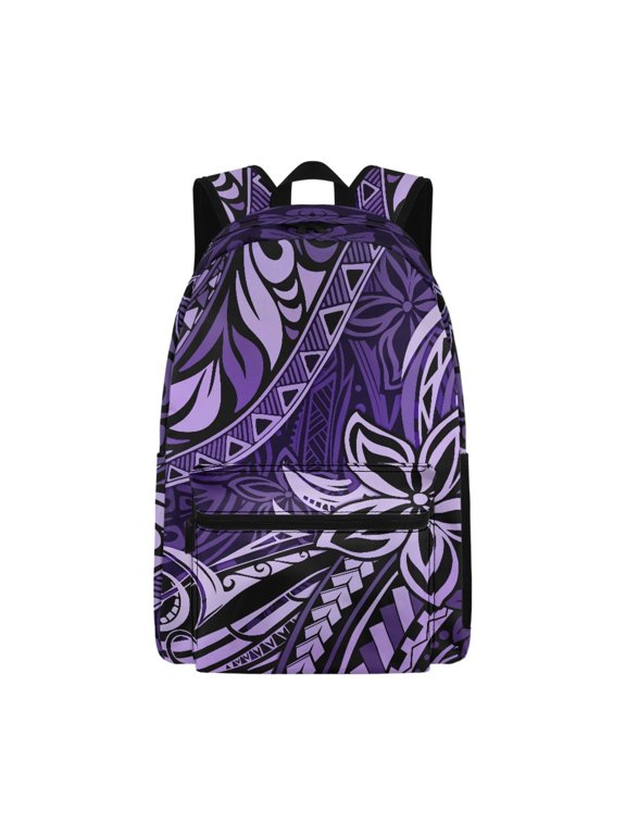 Purple Backpack for Kids Girls Boy Adjustable Straps School Bag Bookbags Women Men Laptop Rucksack Travel Daypack Knapsack