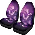 thumbnail image 1 of Psesaysky Purple Butterfly Faith Love Hope Vehicle Seat Covers for Sedans, 2 Pcs High Back Front Seat Cover Soft Breathable Front Seat Covers, 1 of 8