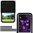 thumbnail image 1 of Psesaysky Purple Butterfly Floral RV Door Window Shade with Hook and Loop Fastener Foldable RV Window Cover Privacy Protection for Camper Trailer Decorative Accessories, 1 of 7