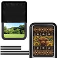 thumbnail image 1 of Psesaysky RV Door Window Shade Cover - RV Blackout Window Cover with UV Protection and Privacy Features (17.3x26 in) Half-Fold Design, Reflective Silver Coating, Brown Aztec Highland Cow Sunflower, 1 of 7