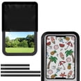 thumbnail image 1 of Psesaysky RV Door Window Shade, Foldable Hook and Loop Fastener RV Blackout Window Cover, UV Rays Protection for Camper Trailer Door, Light-resistant Fabric (Hawaiian Vacation Elements), 1 of 7