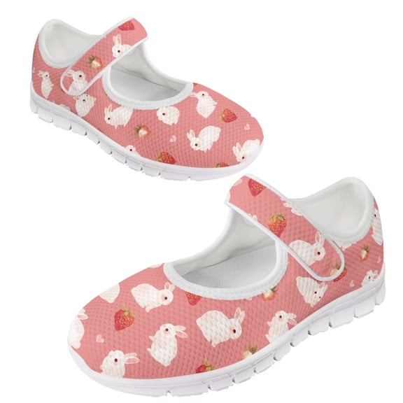 Psesaysky Rabbits Velcro Shoes for Girls Ladies Lightweight Comfortable Sneakers Gift for Wife Girlfriend Size 5.5-10