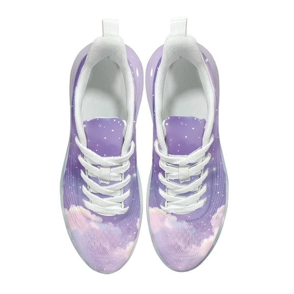 Psesaysky Rainbow Atmospheric Cushion Running Shoes Gifts for Women Sports Shoes with Starry Sky