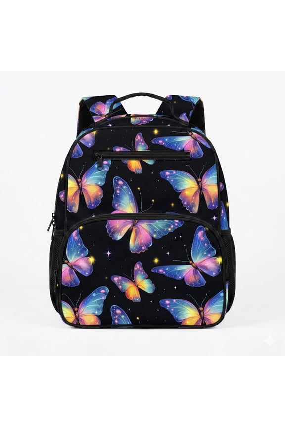 Rainbow Butterfly Boys Girls Toddler Backpack for Travel Age 2-6, 13.5" Lightweight Preschool Mini Bookbag Large Capacity Kindergarten School Pack