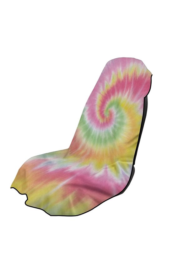 Rainbow Tie-Dye Anti-Slip Towel Car Seat Covers for Women Sweat Towel for Car Seat Machine Washable Sweat Towel for Car Seat Bikini Cover Up, Interior Accessories