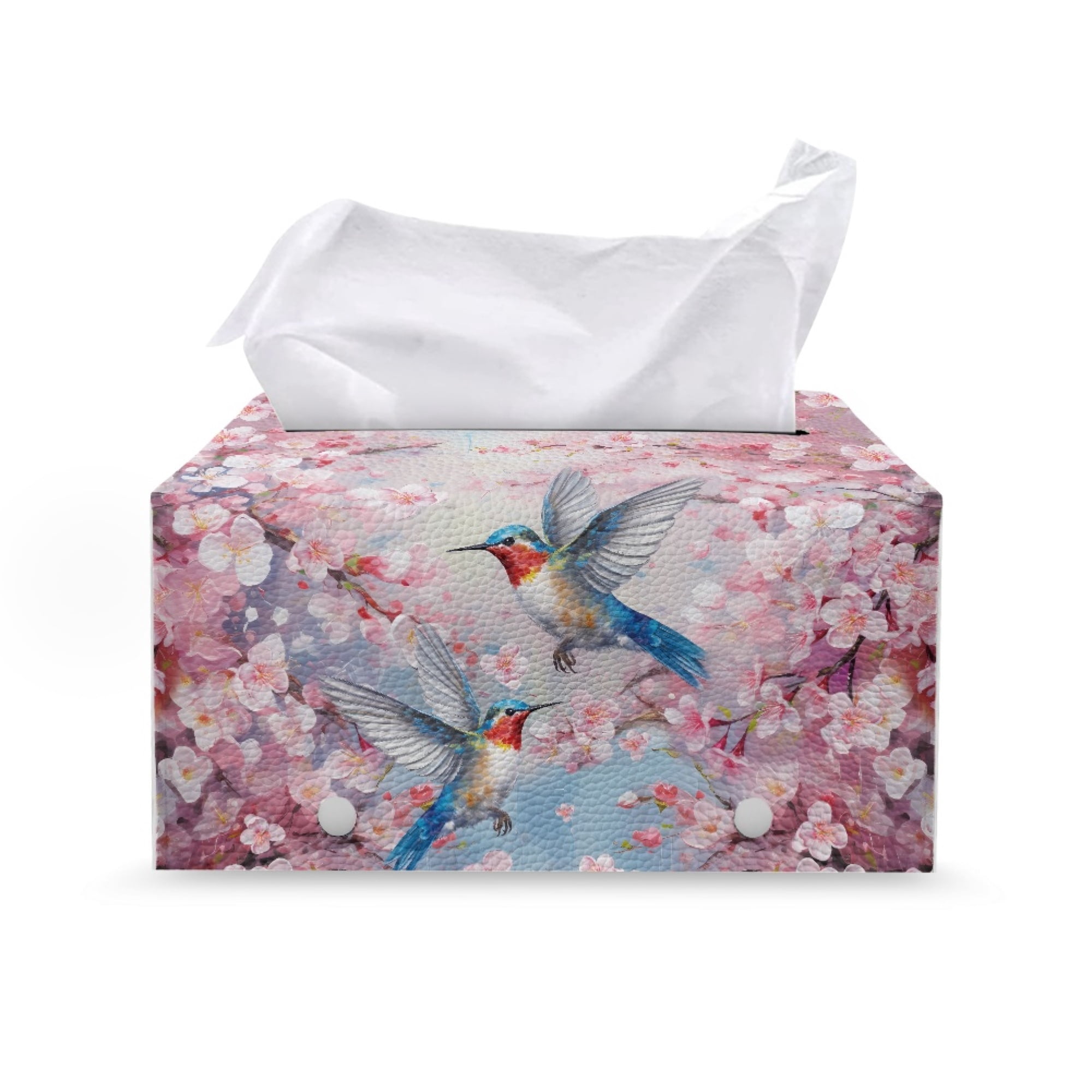 Humming Cleaner Psesaysky Rectangle Tissue Box Cover PU Leather Easy to Clean Facial ...