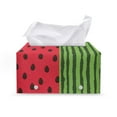 thumbnail image 1 of Psesaysky Rectangle Tissue Box Cover - Waterproof PU Leather Tissues Cube Boxes Holder Aesthetic Desk Decor for Room, Home & Office - Watermelon, 1 of 7