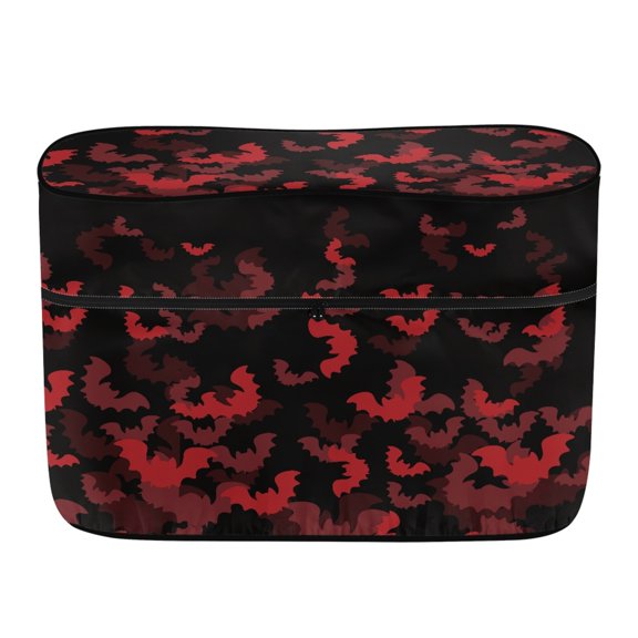 Psesaysky Red Bat Silhouette Pattern RV Propane Tank Cover with Waterproof UV Resistant RV Dual Propane Tank Cover for Camping, Polyester Camper Propane Tank Cover