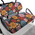 thumbnail image 1 of Psesaysky Retro Hippie Floral Print Golf Cart Seat Covers and Backrest Cover, 70s Universal Club Car Seat Covers for Ezgo Seats Golf Carts, Breathable Bench Cushion Cover, 1 of 8