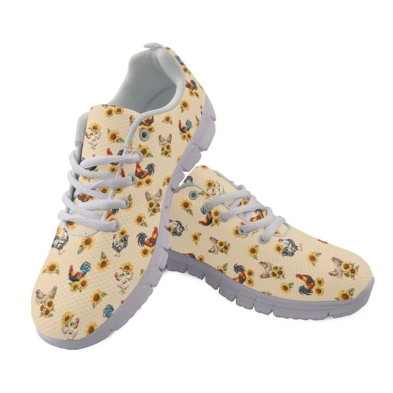Psesaysky Rooster Sunflower Walking Shoes Ultra Lightweight Fashion ...