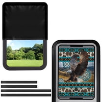 Psesaysky Rv Door Window Shade, Half-Fold Design Camper Sun Shade Windshield Blackout Cover, Aztec Eagle Mandala RV Accessories Fits for Interior Door Window 17.3 x 26 inch