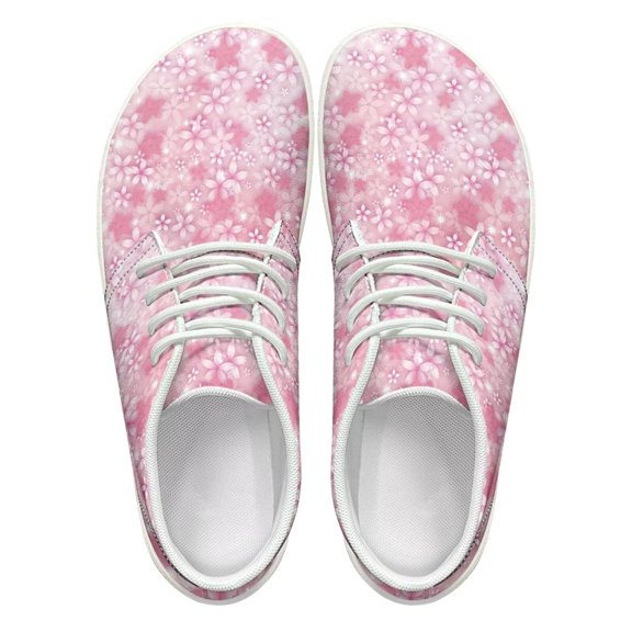 Psesaysky Sakura Shoes for Women Fashionable Low-top Barefoot Sneakers Women Barefoot Walking Shoes Hike Footwear for Women