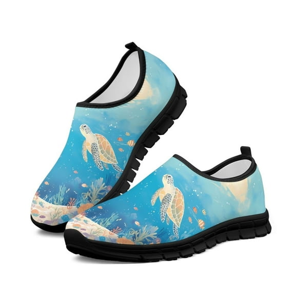 Psesaysky Sea Turtles Casual Shoes for Women Girls Breathable Durable Walking Sneakers Loafers Size 5.5-11.5