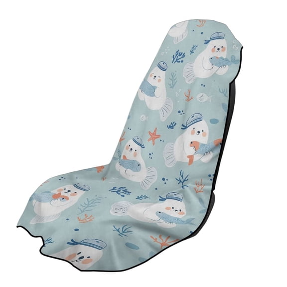 Psesaysky Seal Sweating Car Seat Cover Towel 1 Pack Waterproof Car Seat Protector Towels Blanket Front Seats Only Universal Fit SUV Van Sedan Truck