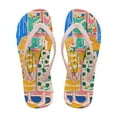 thumbnail image 1 of Psesaysky Self Portrait Printing Flip Flops for Women Big Girls Soft Footbed Comfortable Durable Bathroom Beach Sandals Size 5-9, 1 of 7