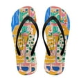 thumbnail image 1 of Psesaysky Self Portrait Printing Flip Flops for Women Big Girls Soft Footbed Comfortable Durable Bathroom Beach Sandals Size 5-9, 1 of 7