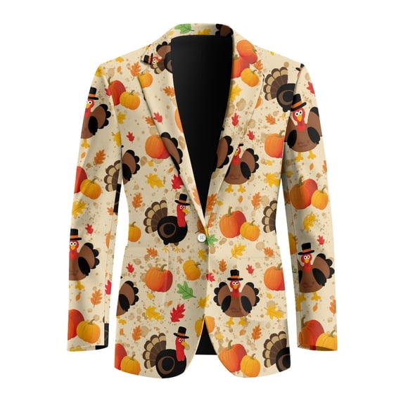 Psesaysky Slim Fit Men's Blazer Jacket, Rooster Polyester Lightweight Sports Coat for Formal Business