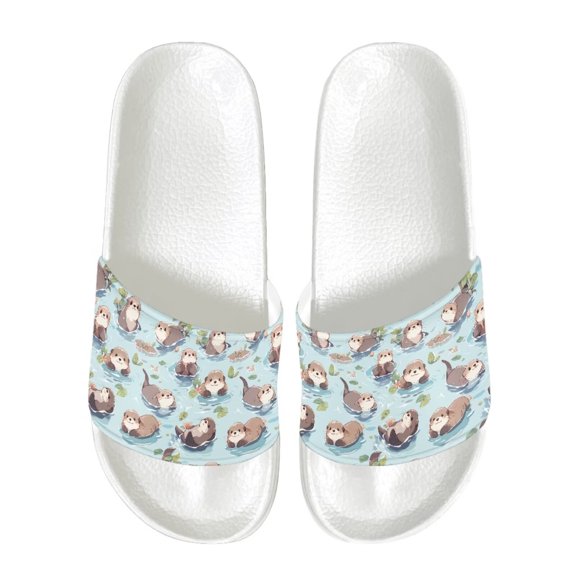 Psesaysky Sloth Printed Slide Sandals Shoes for Men Boys Flexible Comfortable Sandals Suitable for Indoor Outdoor Wear Anti-Slip Lightweight Sandals Shoes