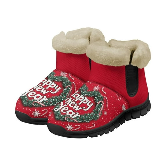 Psesaysky Snow Boots for Women Warm Lined Non Slip Winter Boots Wide Toe Winter Boots New Year Snow Boots Women Girls