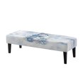 thumbnail image 1 of Psesaysky Snowman Rabbit Print Bench Seat Protector, Polyester Spandex Fabric Removable Durable Rectangle Bench Cover for Patio and Hotel, 1 of 9
