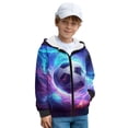 thumbnail image 1 of Psesaysky Soccer Storm Print Full Zip Hoodie Boys Oversized Casual Long Sleeve Sweatshirts for Boys Cute Jackets with Pockets, Size XL, 1 of 7