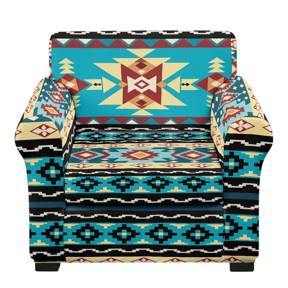 Psesaysky Southwestern Pattern Chair Covers 2 Piece Individual Cushion Cover Brushed Couch Cover with Water Repellent for Home Decor