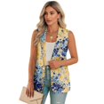 thumbnail image 1 of Psesaysky Splatter Art Print Blazer Vest Tops for Women Sleeveless Button Down Business Casual Outfits Work Suit Vests Waistcoat, Size 5XL, 1 of 6
