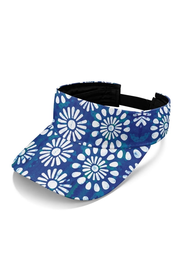 Sport Sun Visor Hats Adjustable Open Top Baseball Cap Ball Caps for Women and Men Tie-dye Floral Print