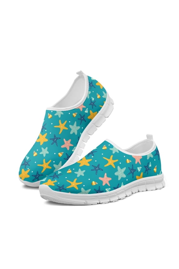 Starfish Pattern Casual Shoes Women Soft and Comfortable Walking Shoes Shock-Absorption Suitable for All Seasons