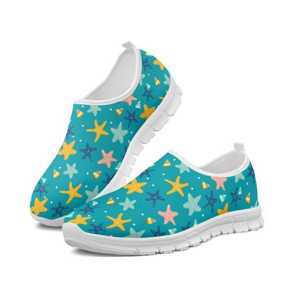 Psesaysky Starfish Pattern Casual Shoes Women Soft and Comfortable Walking Shoes Shock-Absorption Suitable for All Seasons