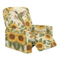 thumbnail image 1 of Psesaysky Sunflower Hummingbird Pattern Slipcovers for Recliners 4pc Elastic Sofa Cover Set with Side Pockets Thanksgiving Decor Fits Small Chairs Furniture Protection Easy to Clean, 1 of 7