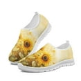 thumbnail image 1 of Psesaysky Sunflowers Pattern Sneakers for Big Girls Women Slip on Causal Walking Shoes Breathable Skin-Friendly Non Slip Loafers for Everyday Wear White Sole Size 11.5, 1 of 7