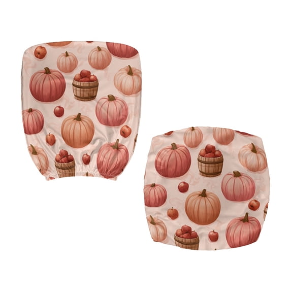 Psesaysky Thanksgiving Computer Chair Cover, 2 Pcs Stretchable Polyester Office Chair Covers for High Back Armchair