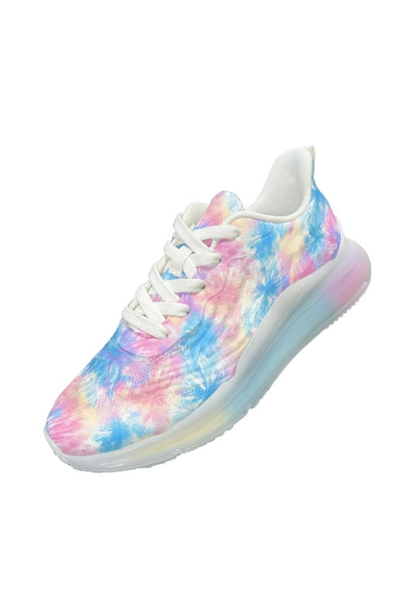 Tie Dye Sneakers for Women Girls Arch Support Non-Slip Comfortable Shock-Absorbing Running Shoes Size 6-11