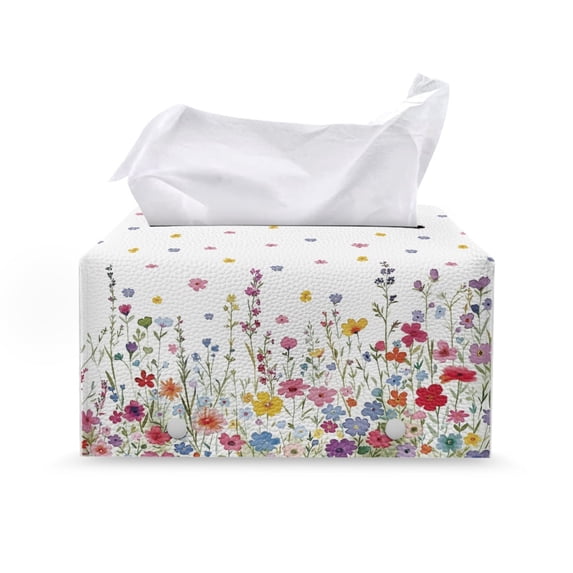 Psesaysky Tissue Box Cover with Bottom Belt Rectangle Tissue Box Cover ...