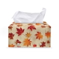 thumbnail image 1 of Psesaysky Tissue Box Cover PU Leather, Fall Leaves Waterproof Rectangular Car Tissue Holder Storage for Bathroom Vanity, Countertops, Dressers, Night Stand, Parlors and Offices, 1 of 7
