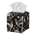 thumbnail image 1 of Psesaysky Tissue Box Cover Waterproof, Hummingbird Flower Retro Square PU Leather Tissue Box Holder, Modern Facial Paper Organizer Dispenser for Bathroom, Car, 5.1''X5.1''X5.5'', 1 of 6
