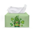 thumbnail image 1 of Psesaysky Tissue Box Cover Waterproof, St. Patrick Dwarf Rectangular PU Leather Tissue Box Holder, Modern Facial Paper Organizer Dispenser for Bathroom, Car, 9.7''X5.2''X5.1'', 1 of 7