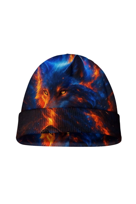 Toddler Beanie Cool Wolf Print Boys Girls Beanies Kids Winter Hats Children Knit Warm Caps Soft Ski Hat