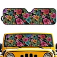 thumbnail image 1 of Psesaysky Tropical Car Windshield Sun Shade Color Hibiscus Flower Windshield Cover Automotive Interior Protection Front Window Sun Visor Protector Blocks UV Rays Keep Your Vehicle Cool, 1 of 7