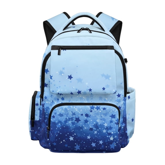 Psesaysky UK Star Kids School Bag with multi-tasche Durable Bookbag, Padded Shoulder 17 Inch Backpack for Preschool Travel Daily Use
