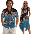 thumbnail image 1 of Psesaysky USA Couple Shirt and Midi Dress Summer 250 Years of Liberty Sleeveless Tank Sundress for Women or Mens Short Sleeve Buttons Shirts Couples Matching Outfit 1776-2026-M, 1 of 7