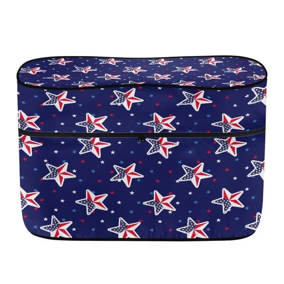 Psesaysky USA Flag Themed Stars RV Propane Tank Cover with Protective Waterproof Dual Propane Tank Cover for Travel, Polyester RV Camper Dual Propane Tank Cover