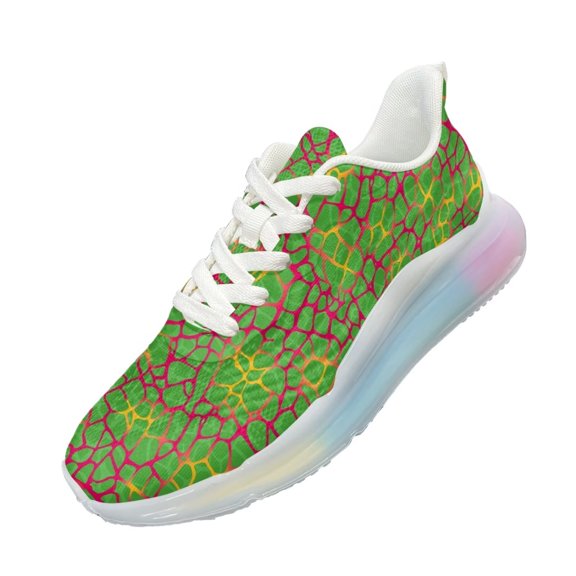 Psesaysky Unique Printed Sneakers Rainbow Air Cushion Running Shoes for Women Girls Non-Slip Durable Shoes Size 6-11