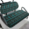 thumbnail image 1 of Psesaysky Universal Golf Cart Seat Covers Compatible with Ezgo Txt Front Seats, Blue Aztec Cactus Print Golf Cart Bench Seat Covers Breathable No Staples Needed, 1 of 8