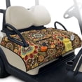 thumbnail image 1 of Psesaysky Universal Golf Cart Seat Covers for EZGO, Breathable Golf Seat Blanket with 4 Pockets and Handle Fits for Yamaha, Club Car and Other 2 Person Seats (Brown Boho Paisley Floral), 1 of 8