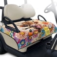 thumbnail image 1 of Psesaysky Universal Golf Cart Seat Covers, Seat Blanket with 4 Pockets and Non-Slip Backing for EZGO TXT/RXV & Club Car DS/Precedent, Breathable, All-Season Comfort (Cute Highland Cow Flower), 1 of 8