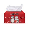 thumbnail image 1 of Psesaysky Valentine's Tissue Box Cover PU Leather Car Tissue Holder Rectangular Waterproof Facial Paper Organizer Dispenser for Bathroom, Vanity Countertop, Tabletop, Love Heart Pumpkin, 1 of 7