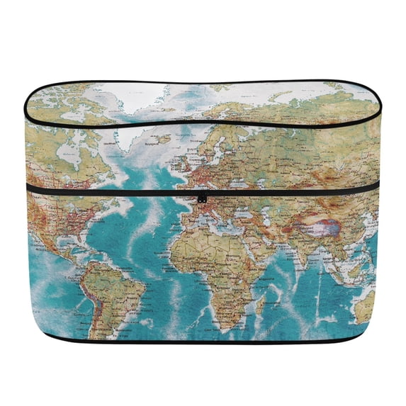Psesaysky Vintage World Map Print Propane Tank Cover with Waterproof Protection Camping Propane Tank Cover for Travel, Polyester RV Propane Tank Cover